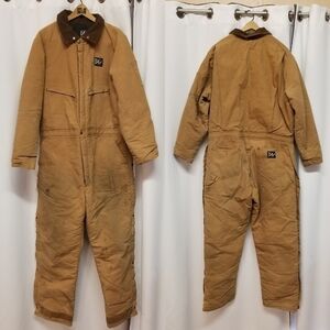 Vintage Polar King by Key Premium Waist Zip Insulated Duck Coveralls Size 46 XL